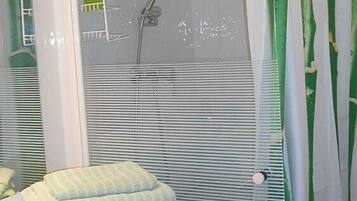 Triple Room (Bambous) | Bathroom | Shower, free toiletries, hair dryer, towels