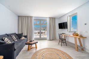 Executive Suite, 1 Queen Bed with Sofa bed, Non Smoking, Sea View | 1 bedroom, in-room safe, individually furnished, desk - Mykonos Cactus (Mykonos)