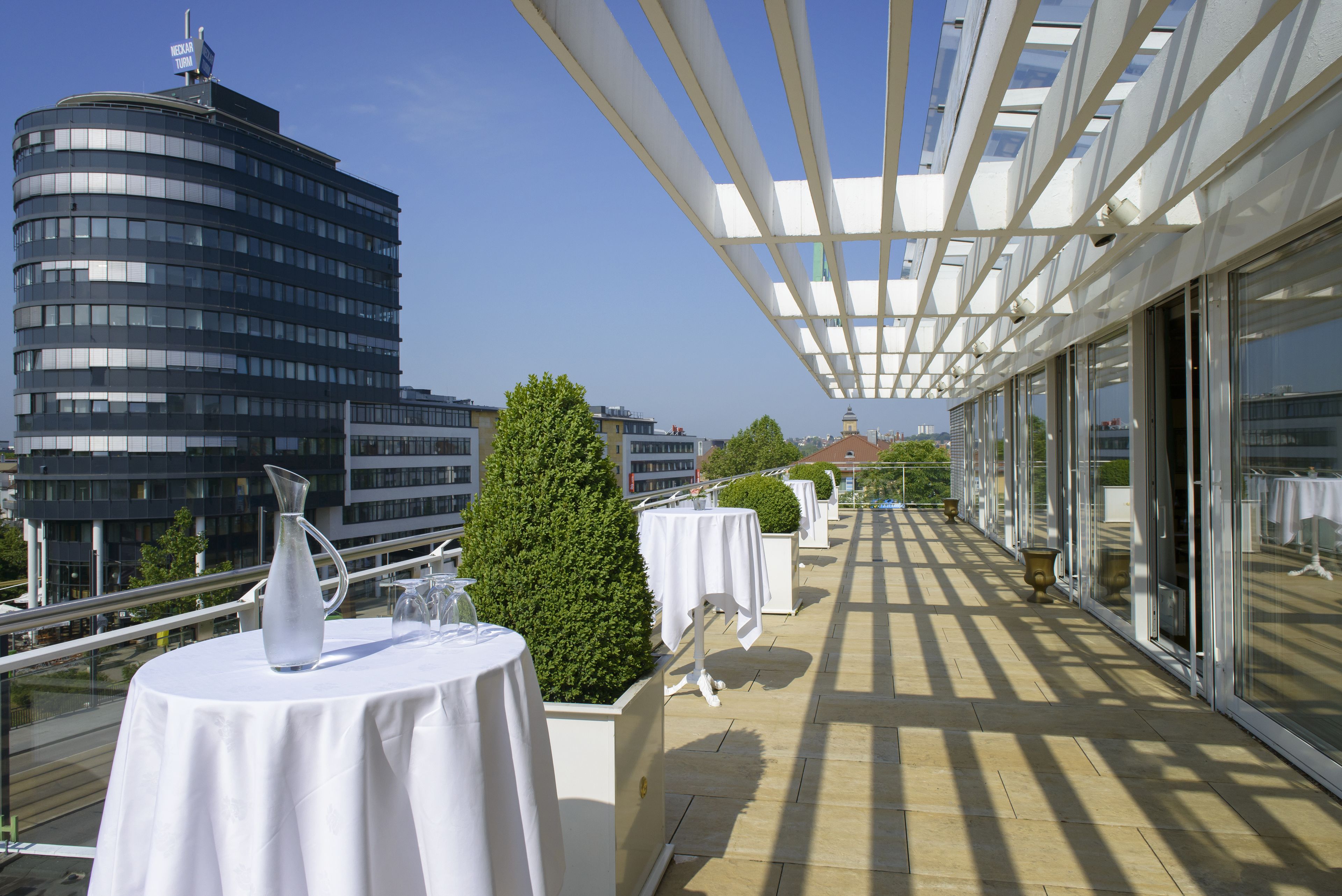 outdoor banquet area