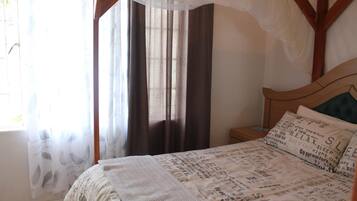 Premium bedding, desk, soundproofing, iron/ironing board