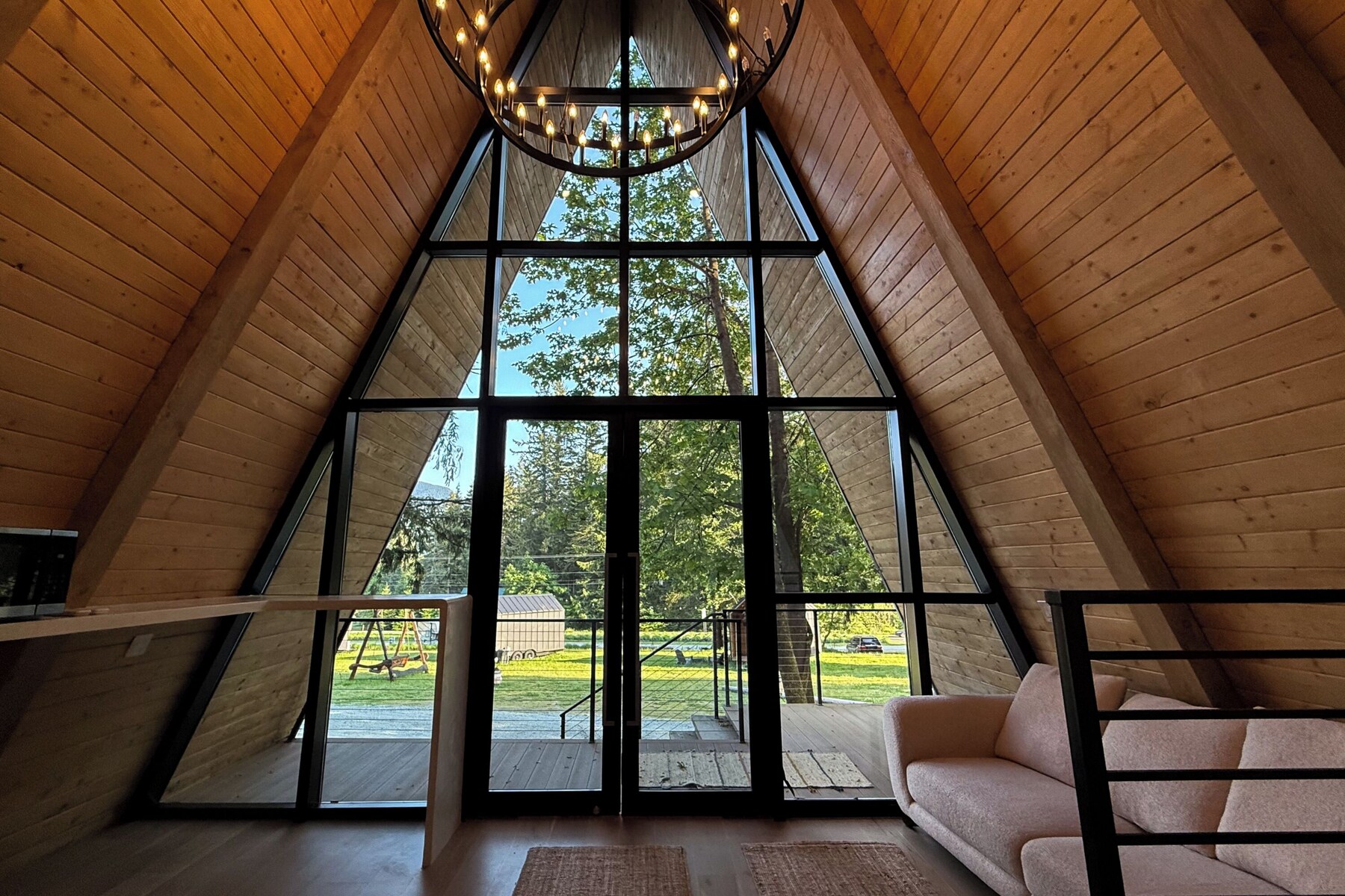A Frame Cabin - 1 King Bed & 1 Queen Bed | Living area