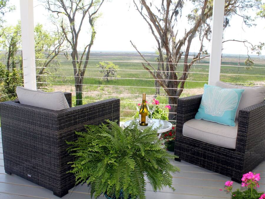 Blick von der Unterkunft