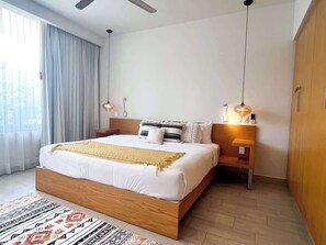 2 bedrooms, iron/ironing board, WiFi, bed sheets