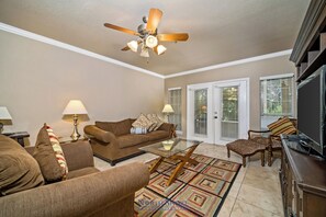 TV, fireplace, DVD player