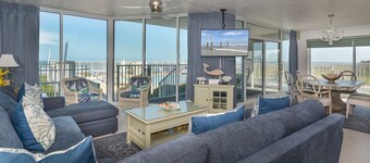 Ocean Condo 104 ~ Ground Floor Corner Condo with wrap around balcony!  Walk right out to Pool!