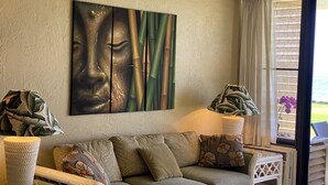 TV, books, stereo