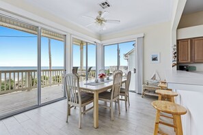 Dining - Beachfront home with wrap around deck and rooftop deck! - 6320 S. Atlantic (New Smyrna Beach)