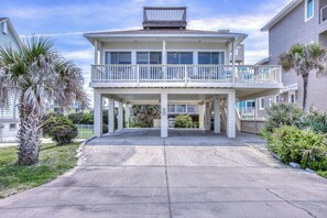 Exterior - Beachfront home with wrap around deck and rooftop deck! - 6320 S. Atlantic (New Smyrna Beach)