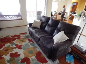 Smart TV, fireplace, DVD player, books