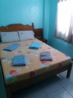 Desk, free WiFi, bed sheets