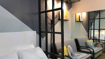 1 bilik tidur, peralatan tempat tidur premium, meja