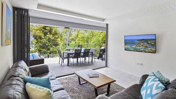 Apartment, 3 Bedrooms, Pool View (Apartment 01) | Living room | LCD TV, DVD player