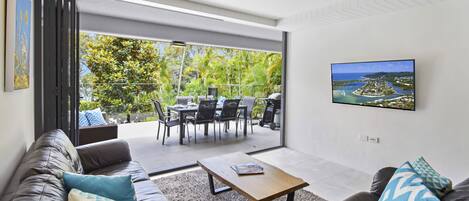 Apartment, 3 Bedrooms, Pool View (Apartment 01) | Living room | LCD TV, DVD player