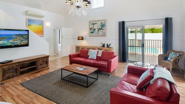 บ้านพัก, 3 ห้องนอน, วิวสระว่ายน้ำ | บริเวณนั่งเล่น | ทีวีจอแอลซีดี, เครื่องเล่นดีวีดี