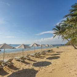 Na praia