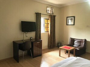 Egyptian cotton sheets, premium bedding, memory-foam beds, desk
