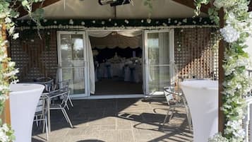 Outdoor wedding area