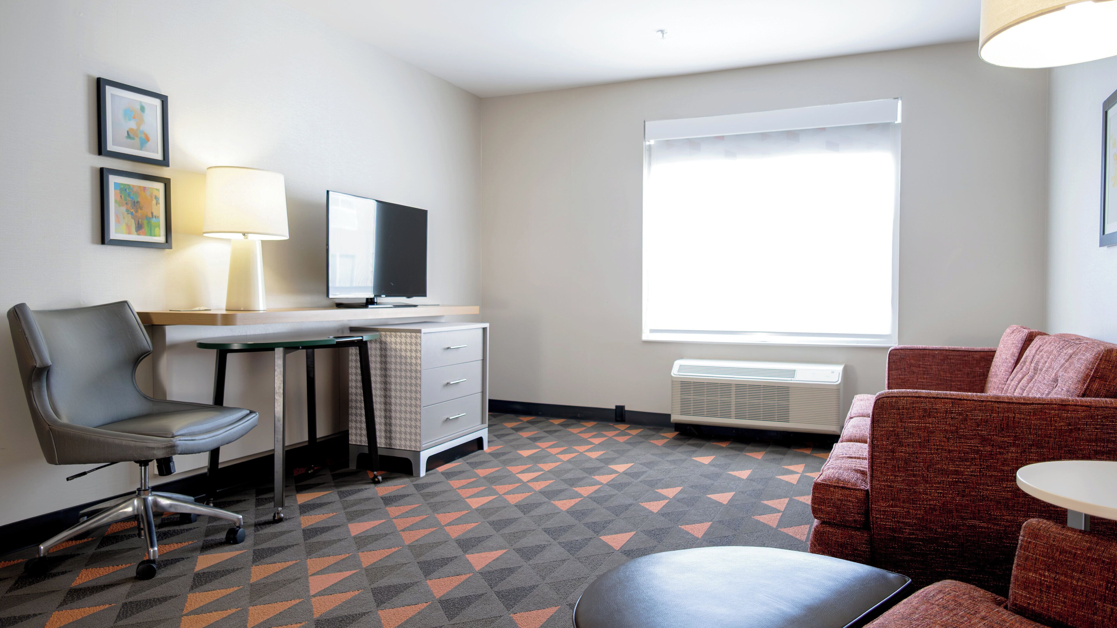 In-room safe, desk, laptop workspace, blackout drapes