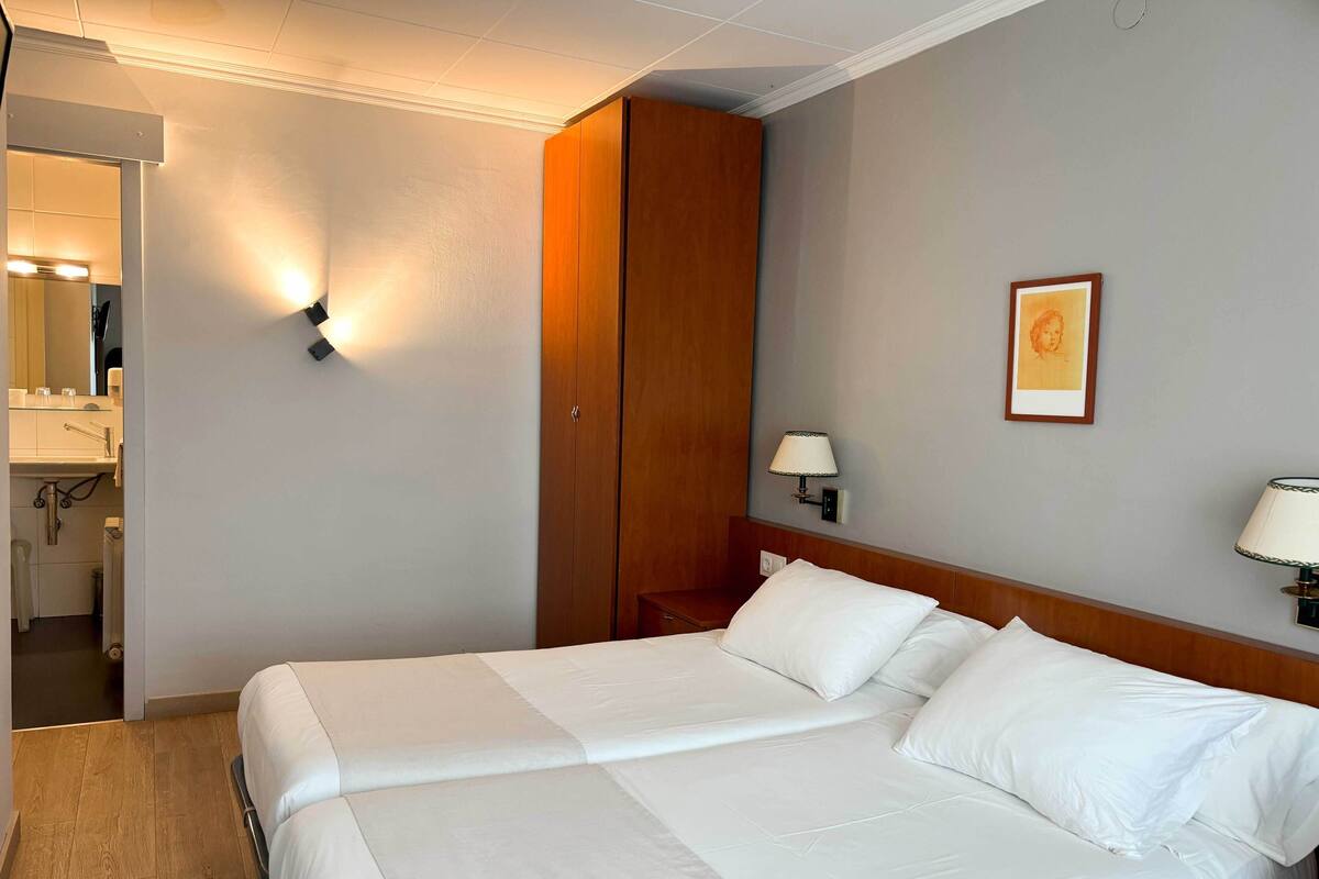 Habitació doble estàndard | Escriptori i espai de treball apte per a portàtils 