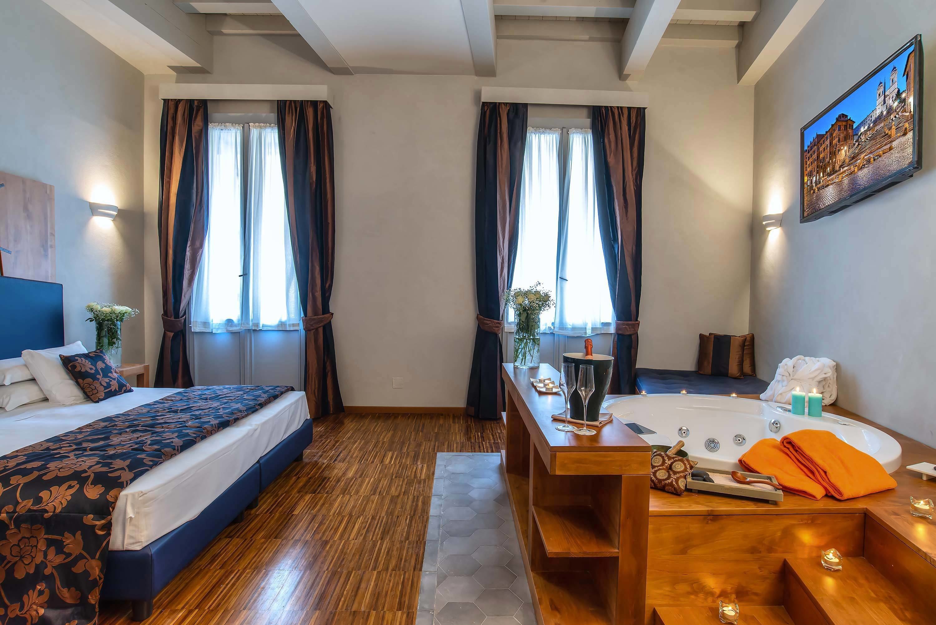 junior suite, jetted tub | in-room safe, desk, blackout curtains, soundproofing