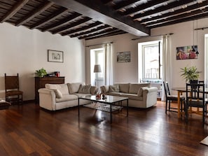 Apartment, 1 Bedroom | Living area | Flat-screen TV