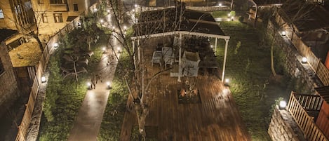 Outdoor banquet area