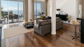 Villa, 4 Bedrooms, Ocean View | Living area | Flat-screen TV, video-game console, DVD player
