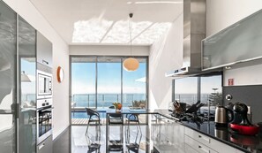 Villa, 4 Bedrooms, Ocean View | Private kitchen | Full-sized fridge, microwave, oven, stovetop