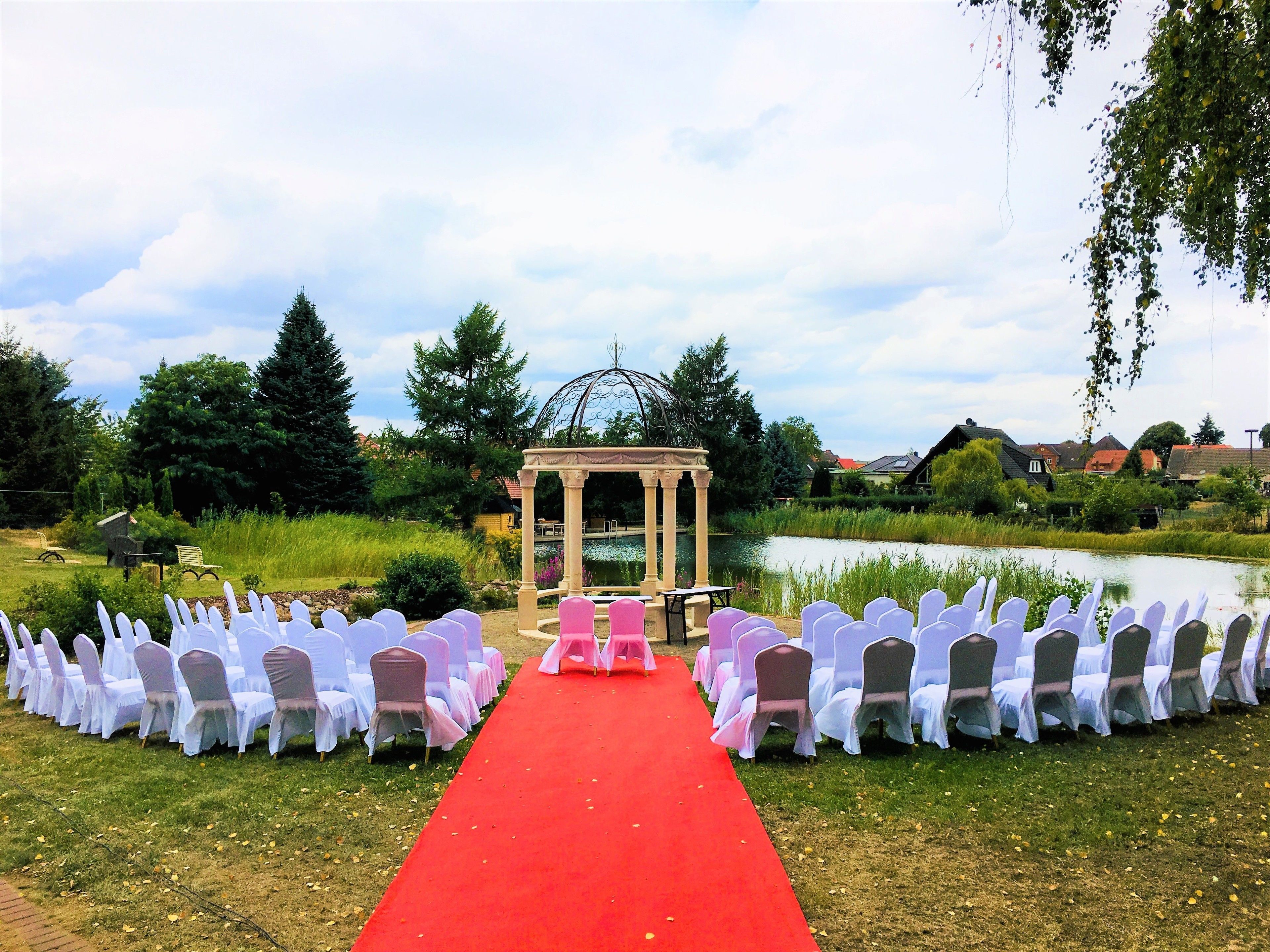 outdoor wedding area