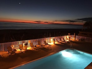 Piscine extérieure, piscine chauffée