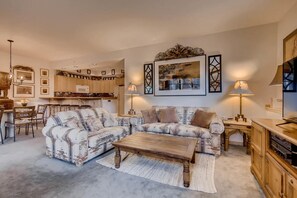 TV, fireplace, DVD player, foosball