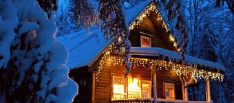 ホットタブ付きの居心地の良い静かな一年中キャビンレンタル！