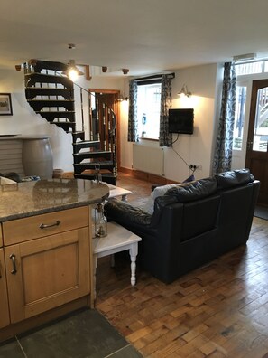 TV, DVD player, stereo