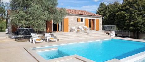 A heated pool