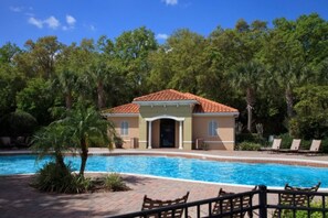 Outdoor pool, a heated pool
