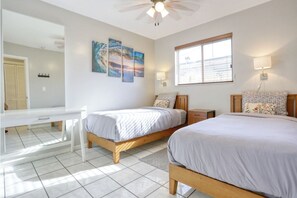 2 bedrooms, iron/ironing board, free WiFi, bed sheets