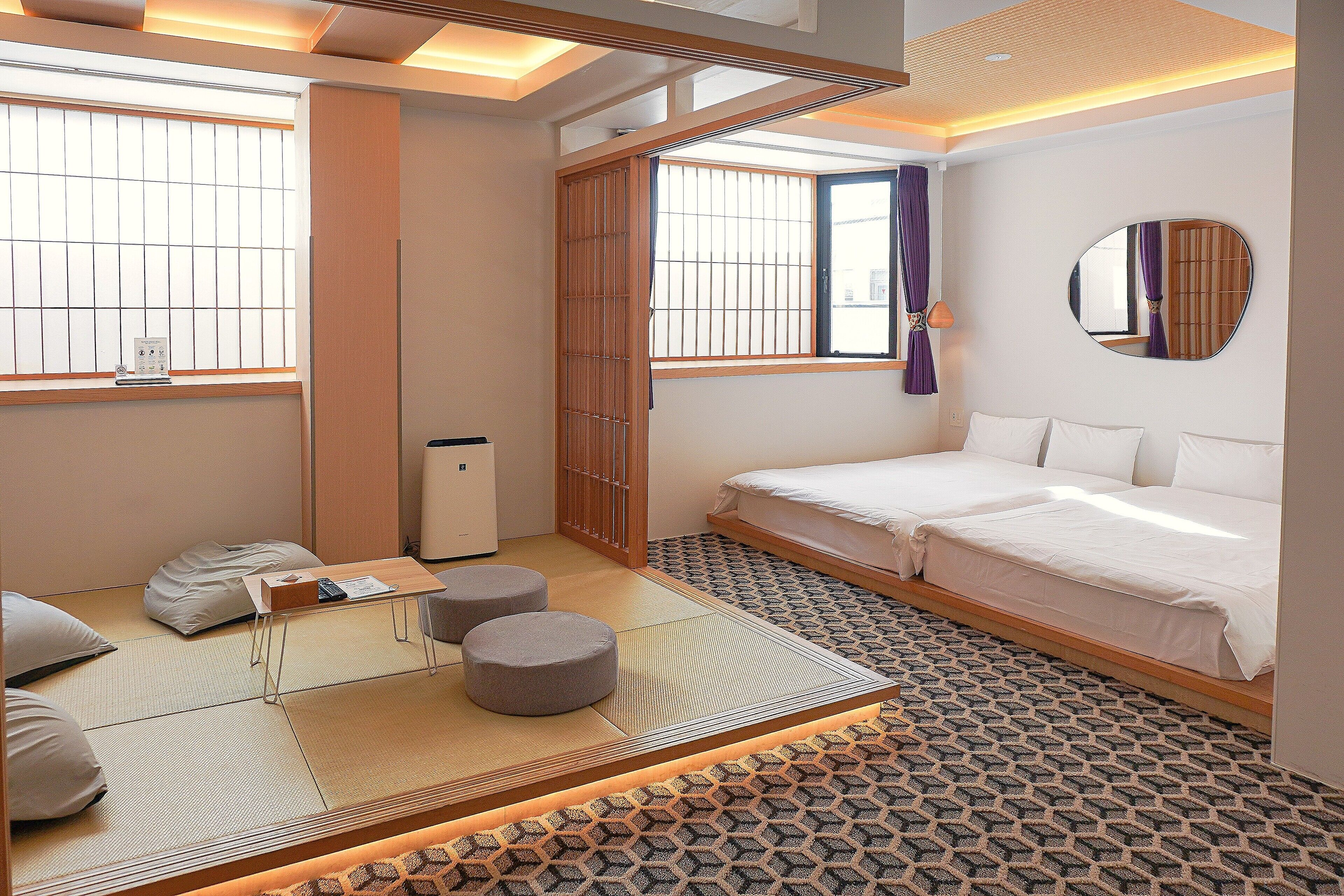 豪華雙床房 | 客房內保險箱、獨特裝潢、遮光布/窗簾、熨斗/熨衣板