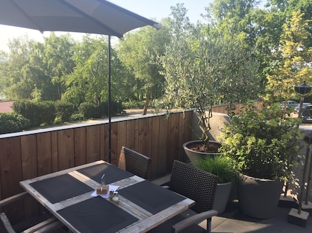 Terraza o patio. Gasthaus Am Ödenturm