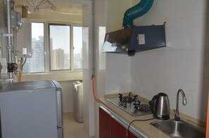 Suite, 1 Schlafzimmer | Eigene Kochnische | Kühlschrank, Herdplatte, Reiskocher, Kochgeschirr/Geschirr/Besteck