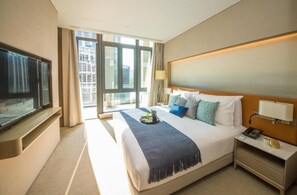 Premium bedding, soundproofing, iron/ironing board, rollaway beds
