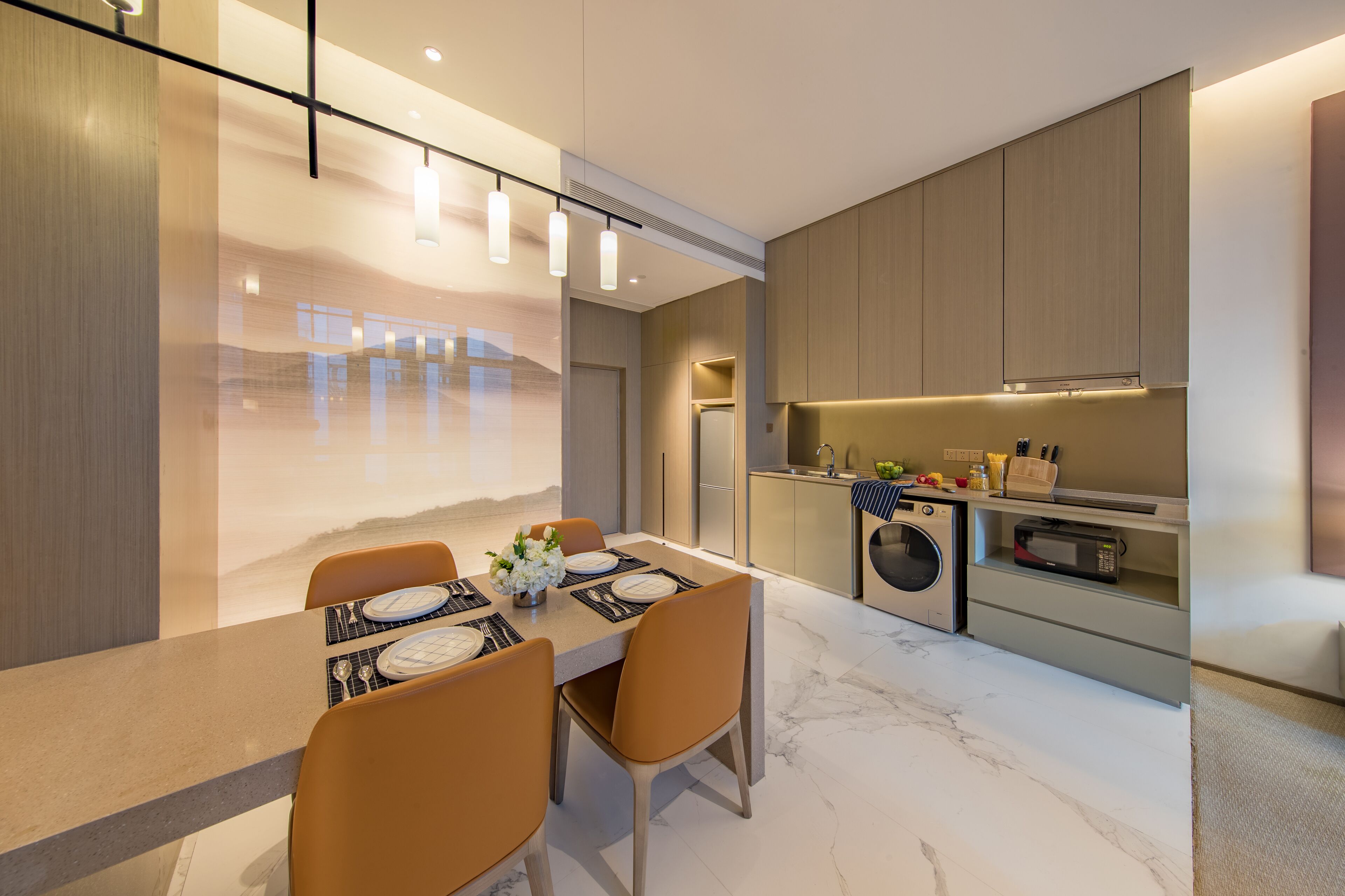 executive suite-one bedroom | private kitchen | microwave, stovetop, coffee/tea maker, freezer