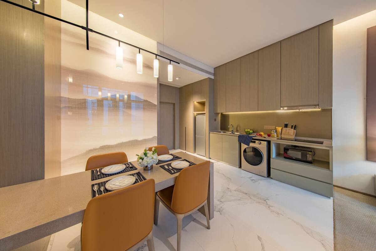 executive suite-one bedroom | private kitchen | microwave, stovetop, coffee/tea maker, freezer