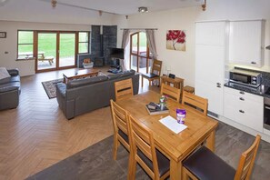 Habitación doble de uso individual | Área de sala de estar | Televisión de pantalla plana y chimenea 