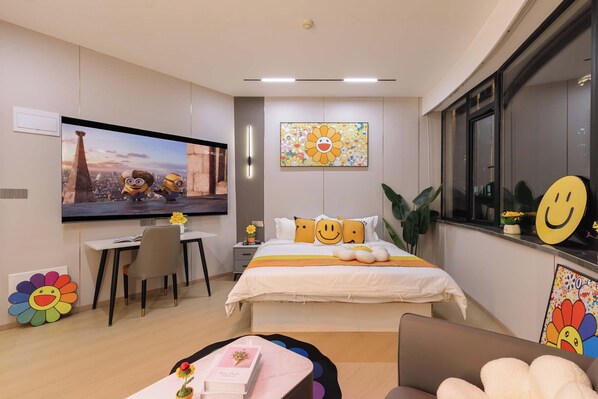 Comfort Double Room | Living area | 50-inch TV with cable channels