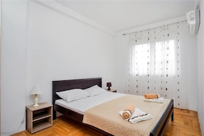 Iron/ironing board, cots/infant beds, free WiFi, bed sheets