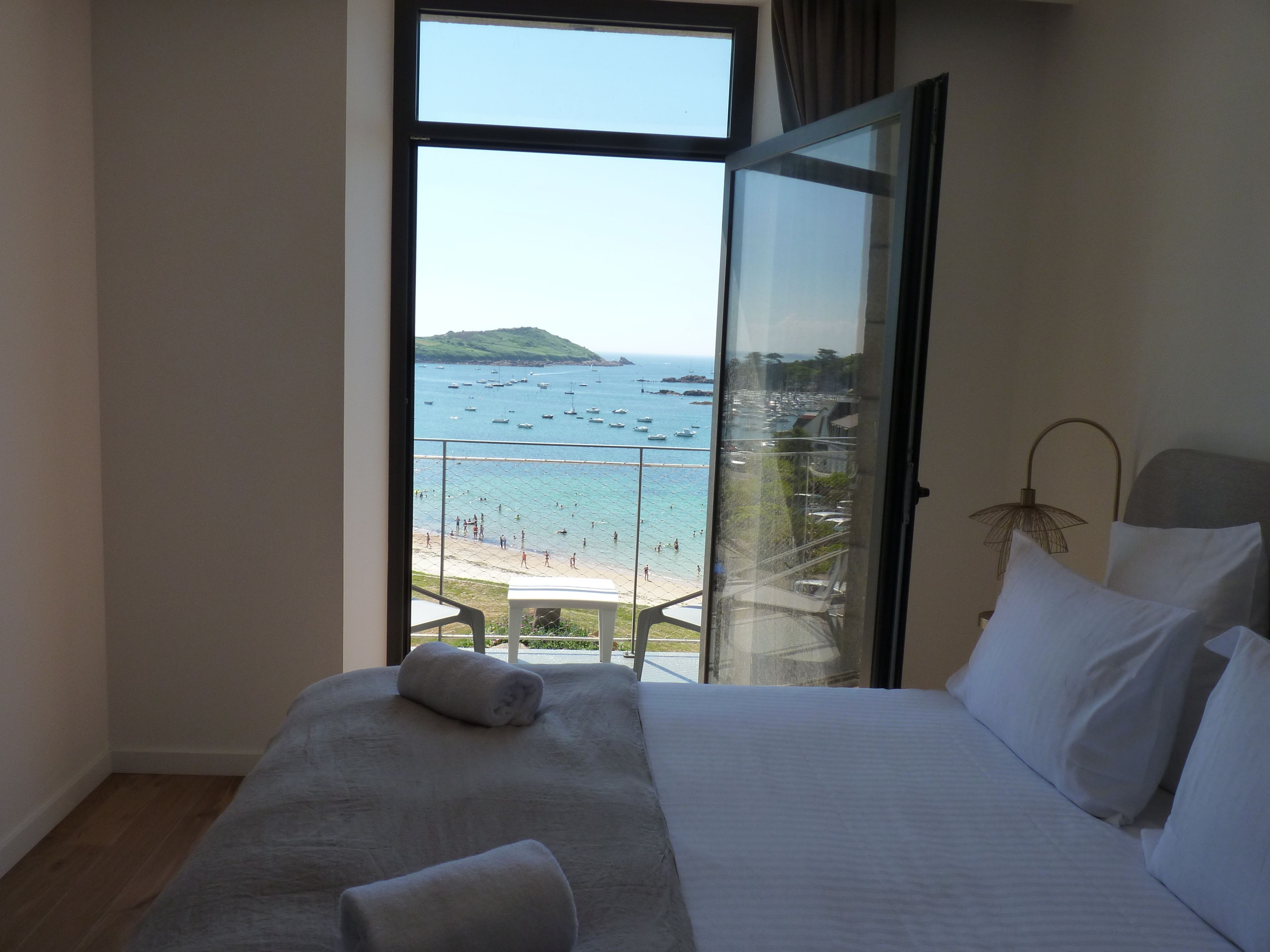 double room, non smoking, sea view with balcony (milliau island with balcony) | 2 bedrooms, blackout curtains, soundproofing, free wifi
