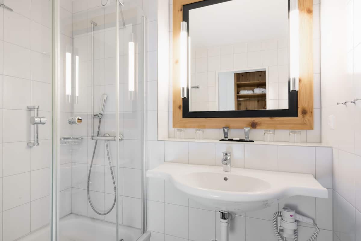 comfort apartment, 1 bedroom | bathroom | shower, hair dryer, towels