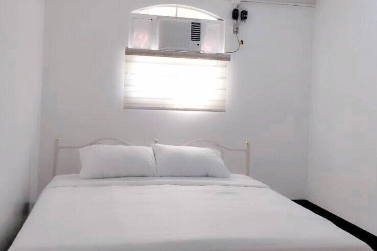 Desk, bed sheets