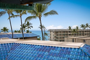Enjoy breathtaking ocean views from the rooftop terrace with panoramic views of the sea and palm trees.