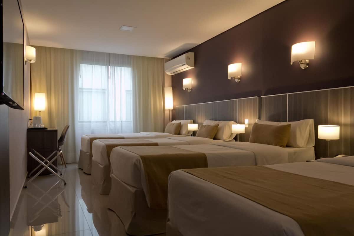 Premium bedding, down duvets, in-room safe, desk